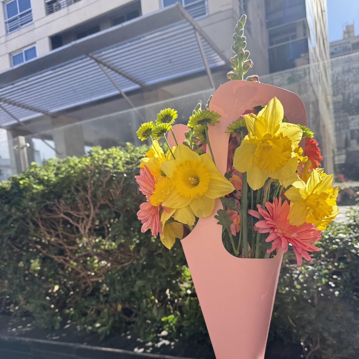 Mediano con flores de estación